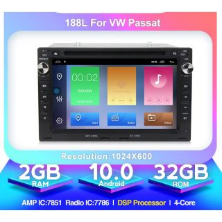 Volkswagen MEKEDE Navigatie Volkswagen Android 10 cu DVD + Cadou Card GPS 8Gb